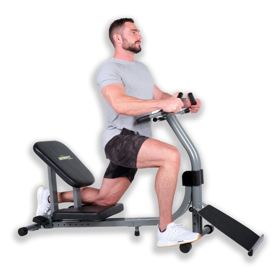 Nitrofit Limber Pro Adjustable Seat Stretch Machine for Lumbar Stretching, Lower Back Pain, Leg Stretch, Rehab, Flexibility, Injury Prevention, Calves