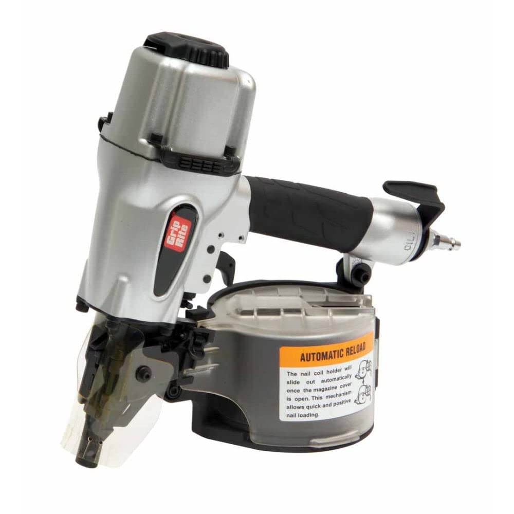 Grip-Rite GRTCS250, 15° 2-1/2" Coil Siding Nailer, Wire & Plastic Collation, Robust Construction