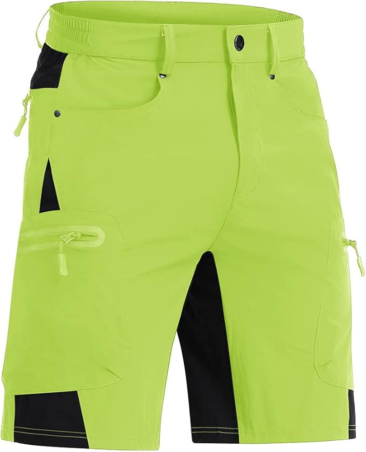 CRYSULLY Men's Hiking Cargo Shorts Outdoor Summer Lightweight Quick Dry Casual Shorts with 5 Pocket