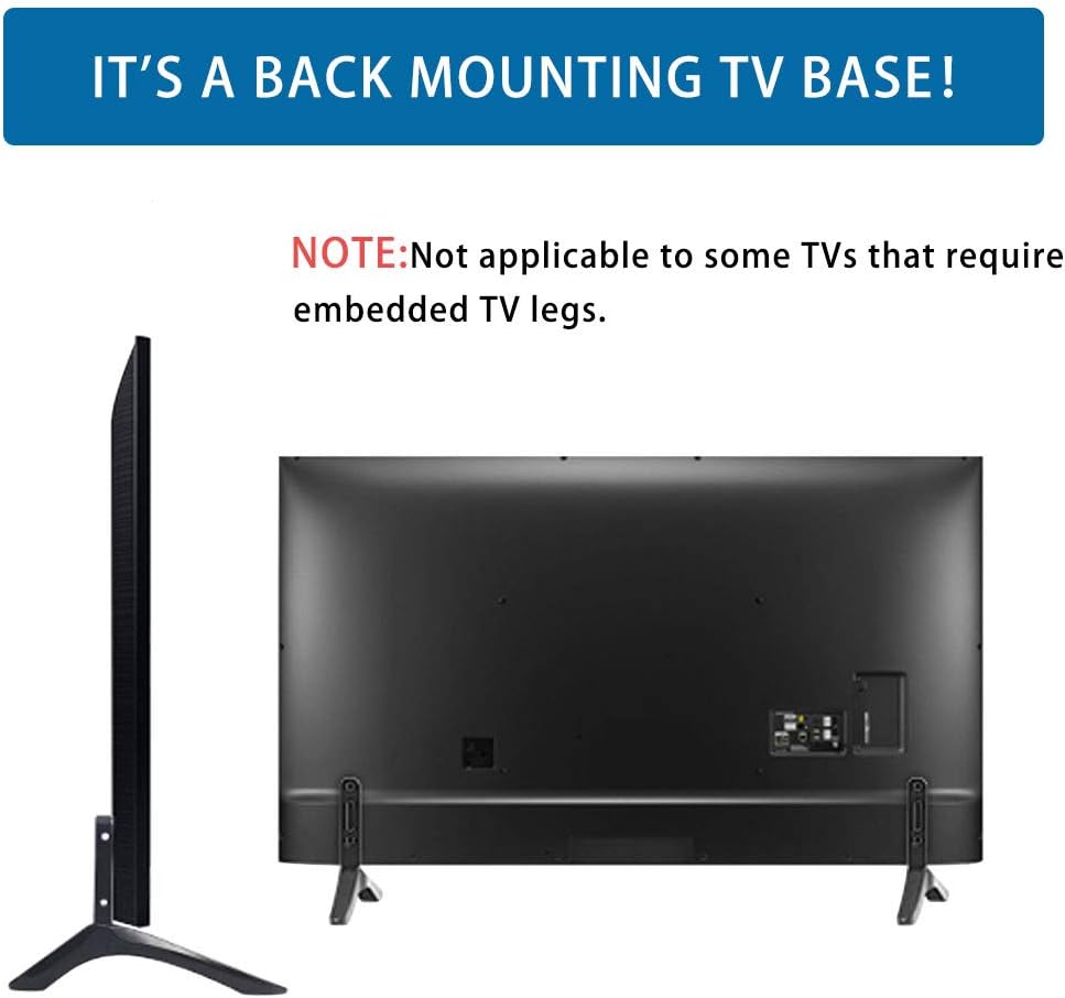 Drsn 99Lbs 2.16"/5.5cm 1.77"/4.5cm TV Pedestal Stand Mount Legs with Weight Capacity, Compatible with & Mounting Hole