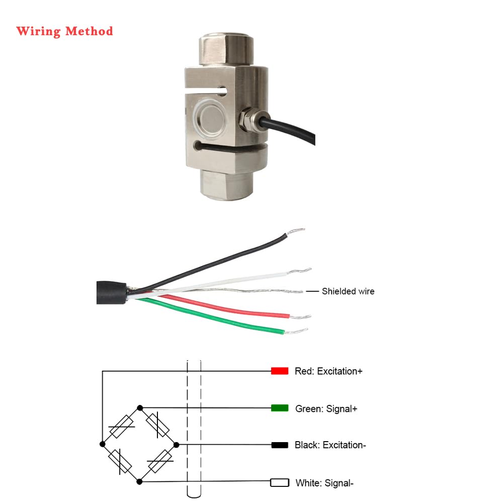 ATO 700kg Load Cell, Tension and Compression Load Cell,Universal Strain Gauge Sensor, High Accuracy Alloy Steel Weighing Sensor for Crane Scales, Batching, Industrial Applications