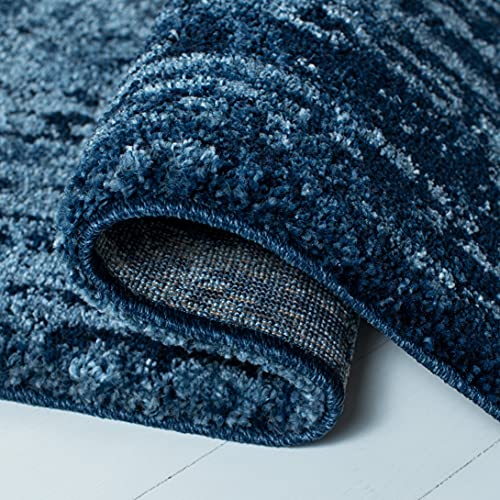 SAFAVIEH Retro Collection Accent Rug - 2' x 3', Light Blue & Blue, Modern Abstract Design, Non-Shedding & Easy Care, Ideal for High Traffic Areas in Entryway, Living Room, Bedroom (RET2770-6065)