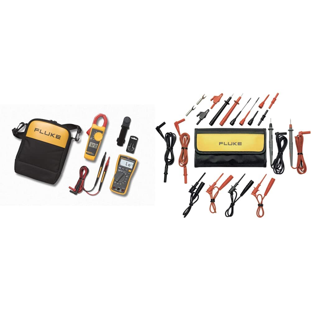 Fluke 117/323 KIT Multimeter and Clamp Meter Combo Kit + TL81A Test Lead Set, Deluxe Electronic