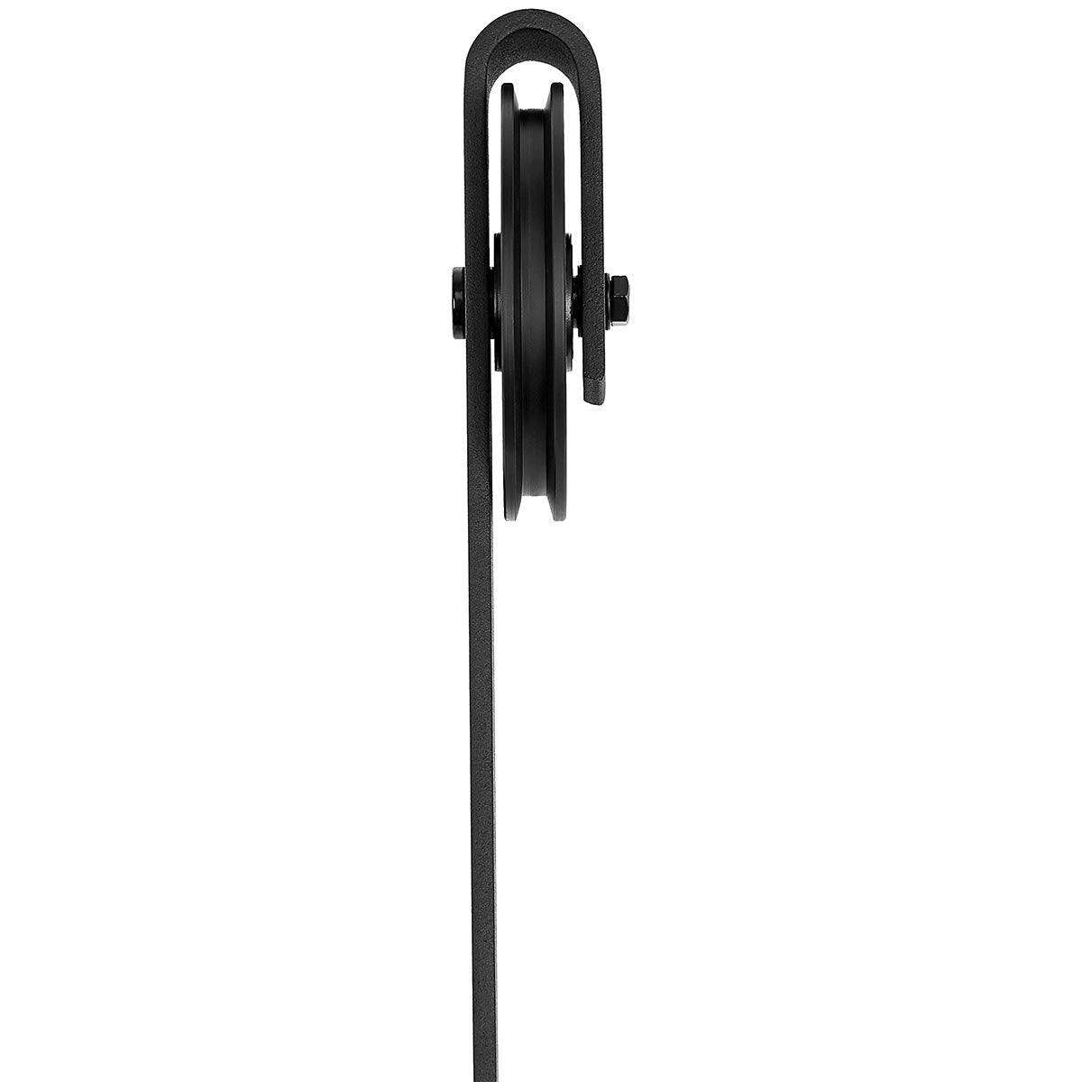 Amazon Basics 6.6 ft Heavy Duty Sliding Barn Door Hardware Kit, Sturdy Big Wheel Design, Easy to Install, Fits 36"-40" Wide Panel, 1-3/8 to 1-3/4 inches Thickness, Black