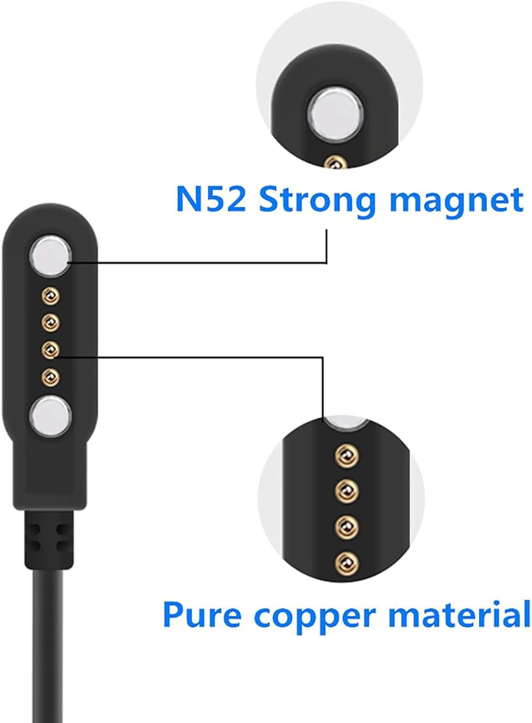 Lamshaw Compatible with PLAUD Note Voice Recorder Charger, Magnetic Replacement Charger Compatible for PLAUD Note Voice