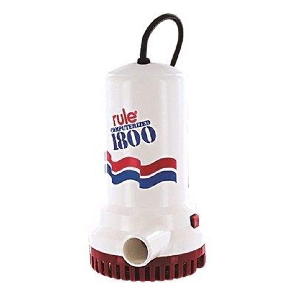 Rule A53S-24 Marine Rule 1800 Submersible Sump/Utility Pump with 24-Foot Cord (1800-GPH, 110-Volt)