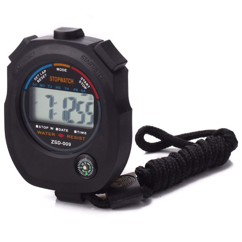 12 Pack Multi-Function Electronic Digital Sport Stopwatch Timer, Large Display with Date Time and Alarm Function,Suitable for Sports Coaches Fitness Coaches and Referees
