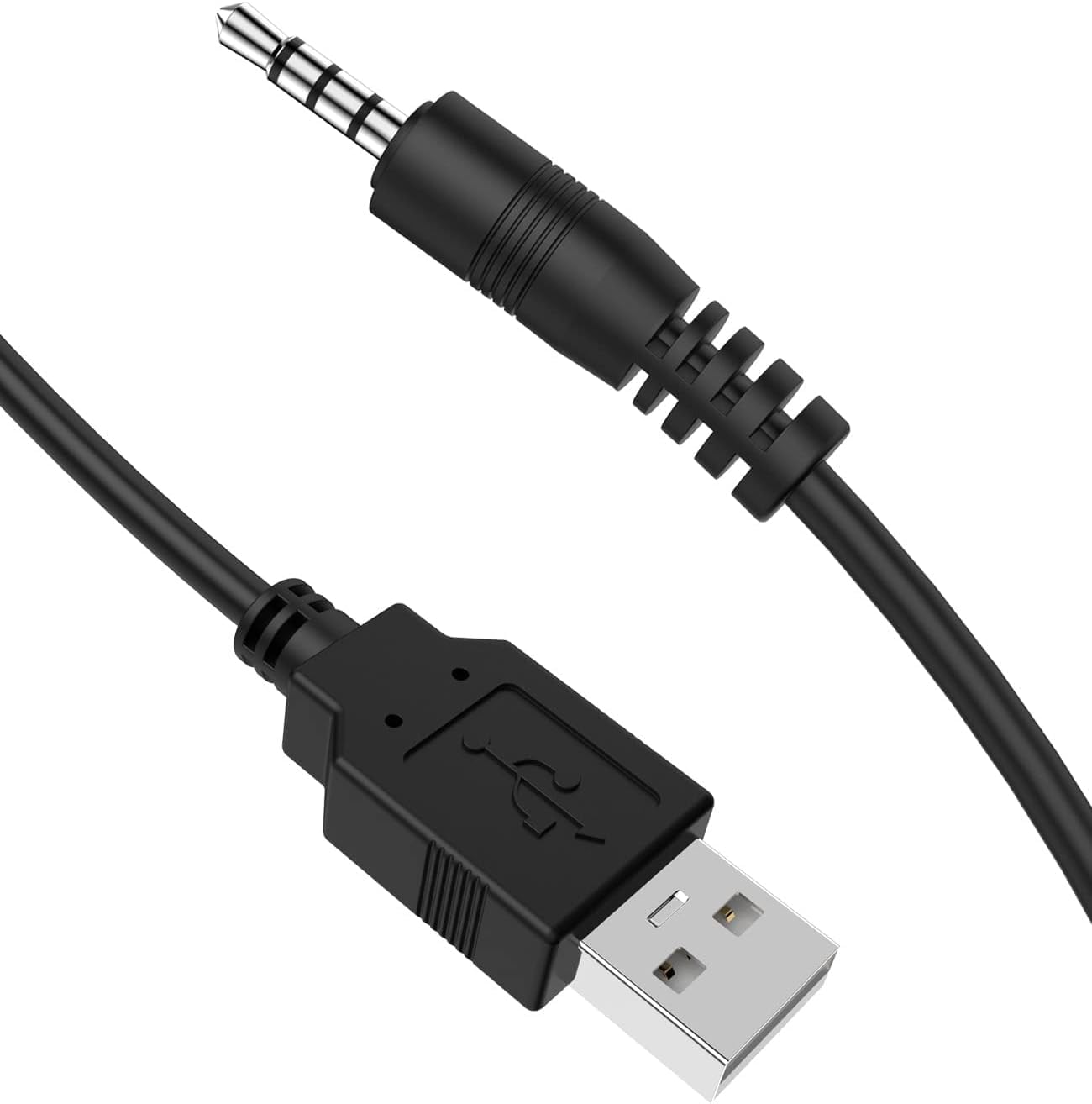 Luventg 3.5mm 3.3 MP3, USB Charger Cable - ft, Male AUX Audio Jack to USB Male Charge Adapter, Compatible