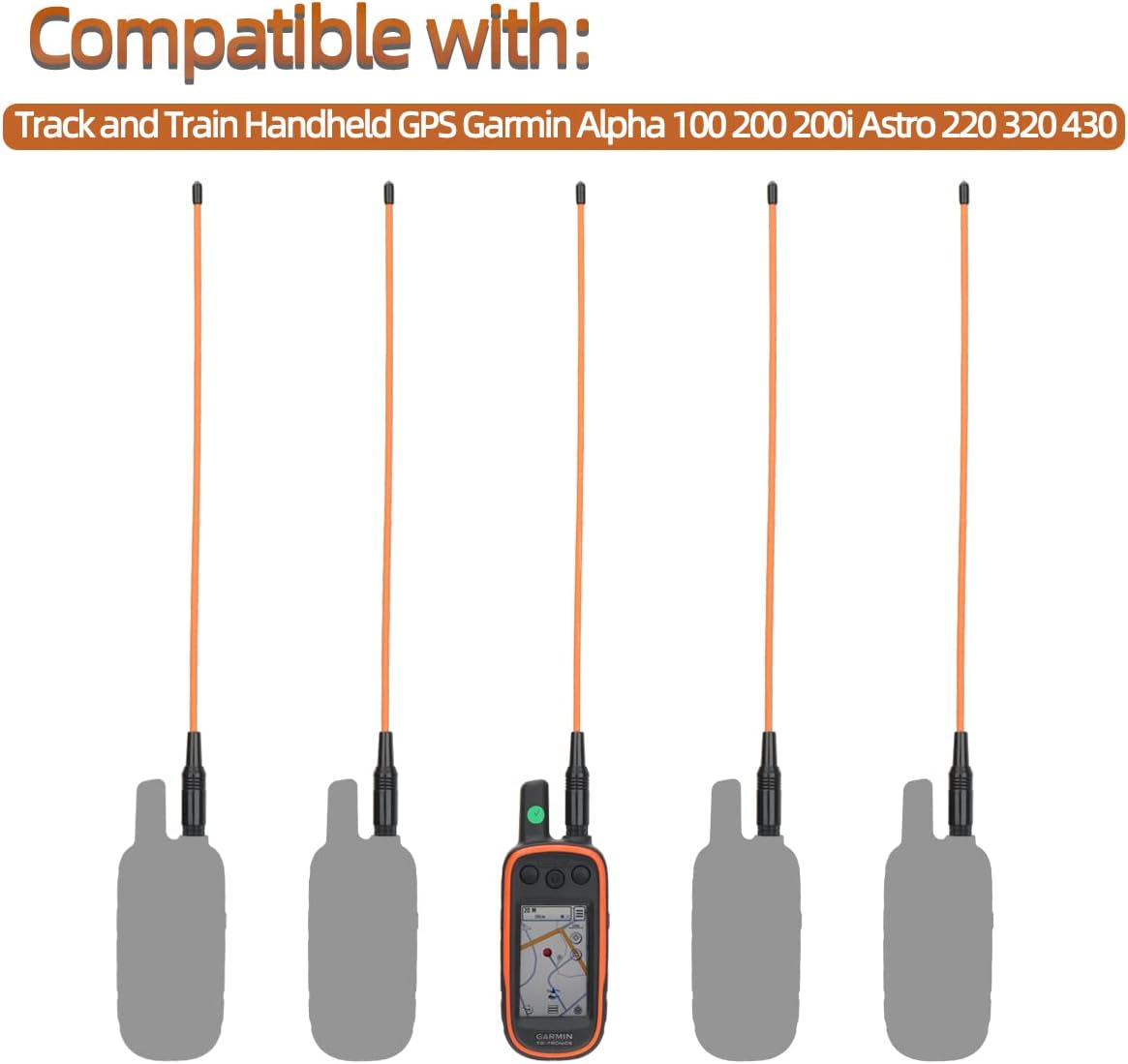 Roniware 15 inch 100 200 200i 220 320 430, Extended Long Range Flexible Receiver Orange Antenna Upgrade Whip Antenna