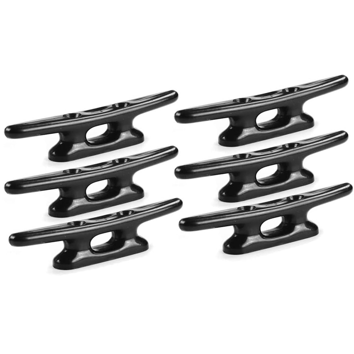 MIZUGIWA Nylon Boat Cleats,Dock Cleats Black,4 Inch Marine Boat Cleats for Rope Hooks,Kayaks,Tie Down,Maritime Decor,Pack of 4