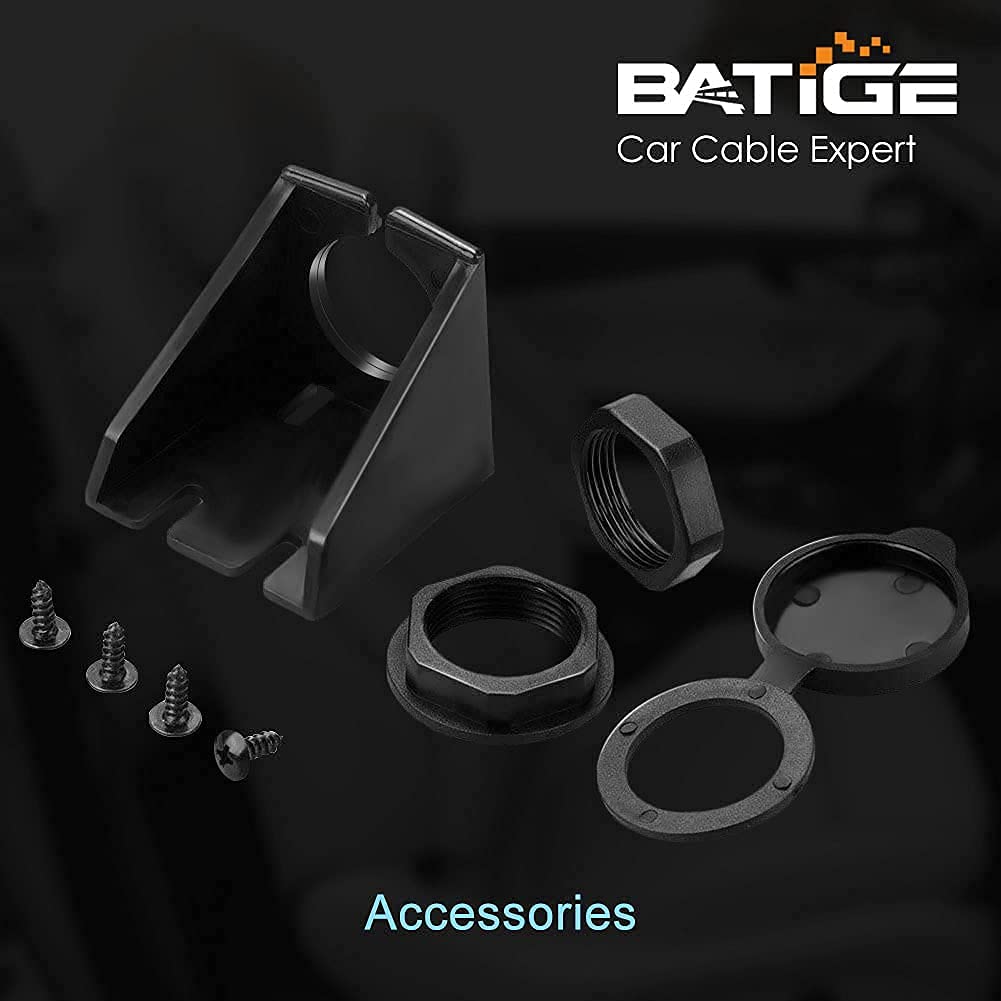 3.0 3ft BATIGE Single Port USB Male to Female AUX Car Mount Flush Cable Waterproof Extension for Car Truck Boat