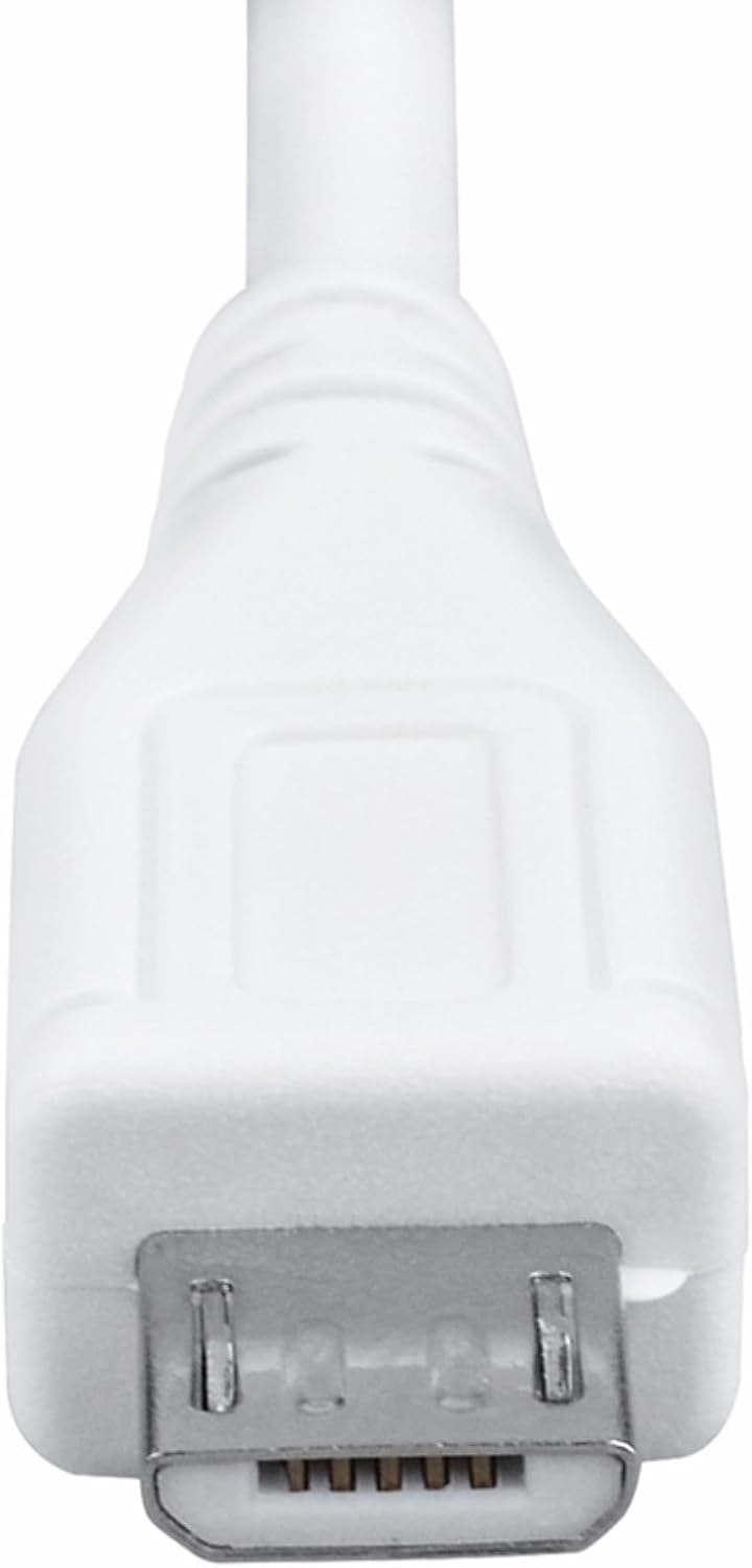 FITE ON 5ft S-100 White Micro USB Power Charging Cord Cable Lead Compatible with Sound Oasis White Noise Machine