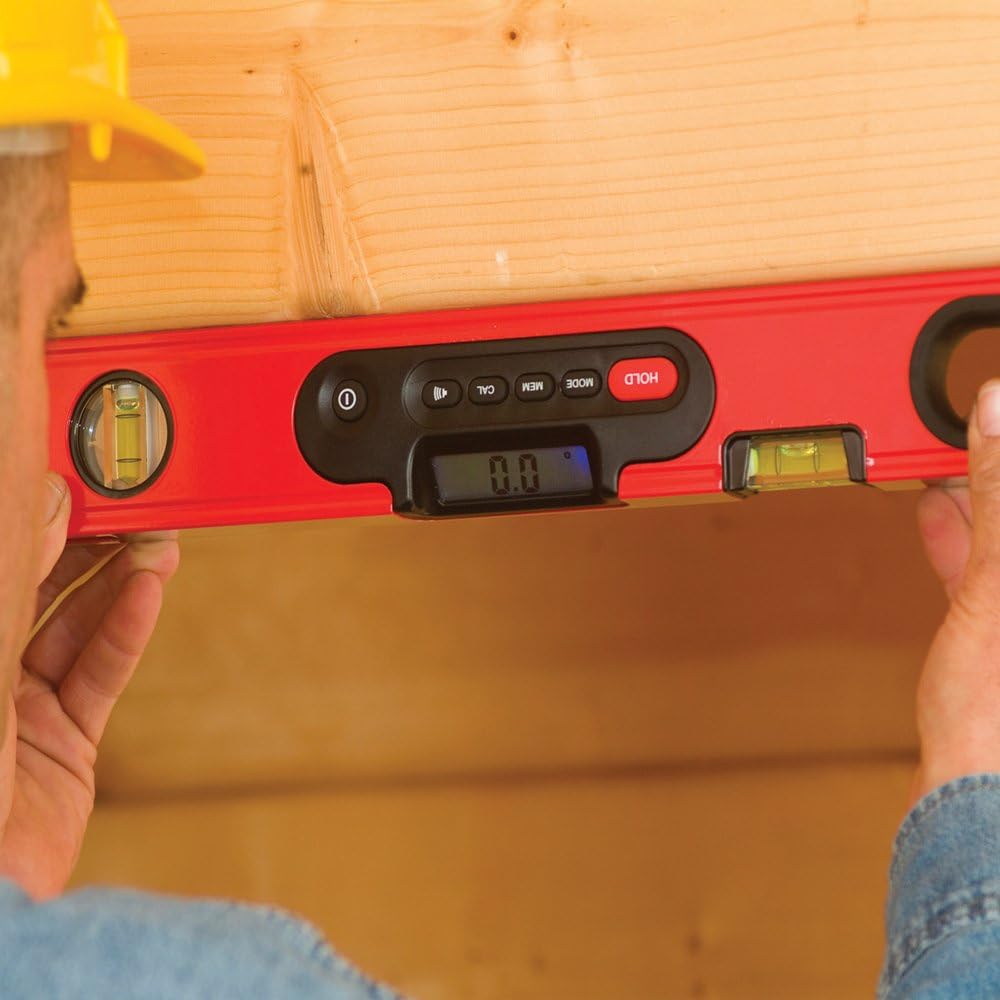 Kapro - 985D Digiman Magnetic Digital Level - 24-Inch - For Leveling and Measuring - Features Plumb Site, Ergonomic Handle, and Carrying Case