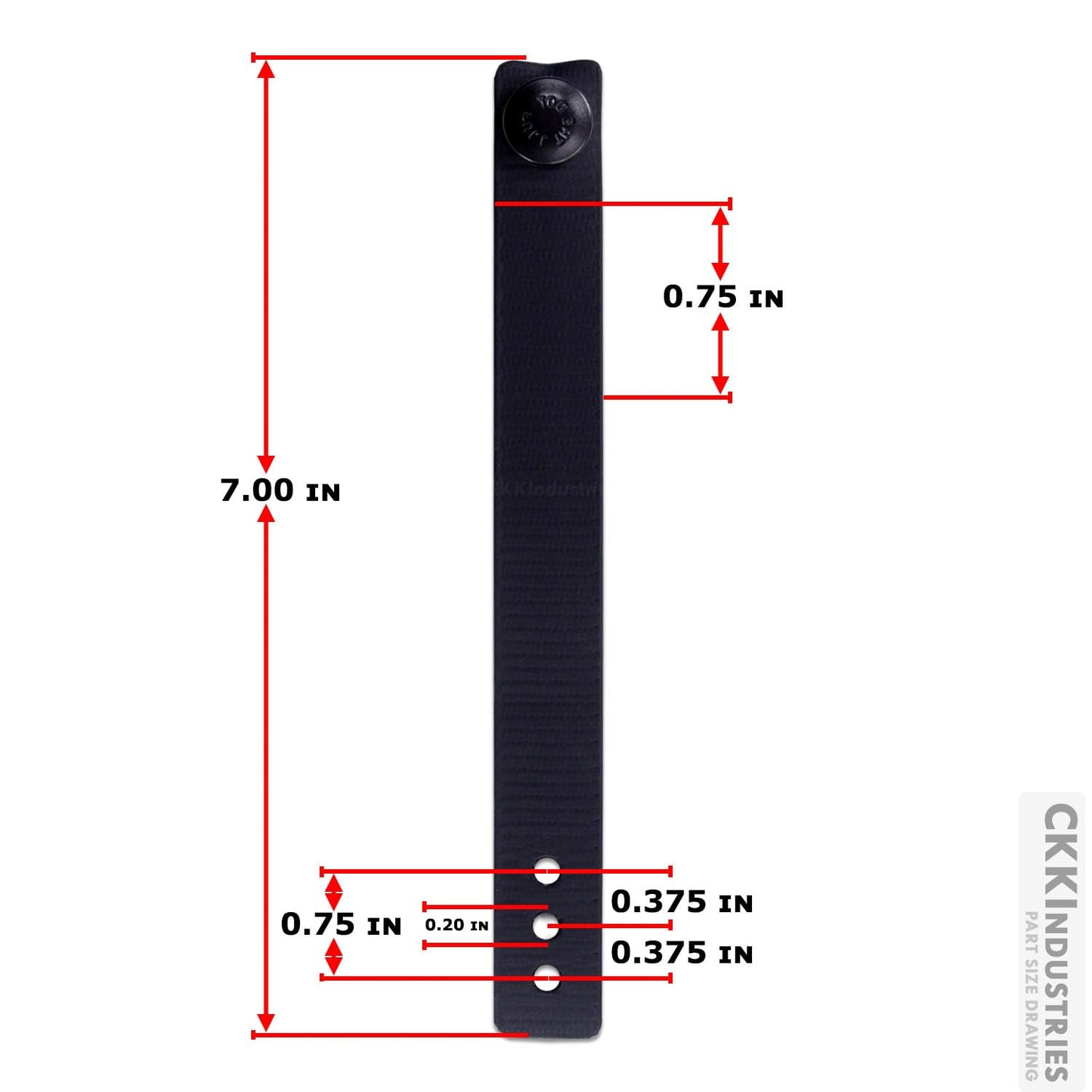 [1 Pair] HolsterSmith - (7.00 inch) - IWB Soft Belt Loops - (Black) – HD Ruberized Nylon - w/Pull-The-Dot Security Snaps & Multi Mounting Hardware - (Fits 1.25-2.0 inch Belts (Adjustable)