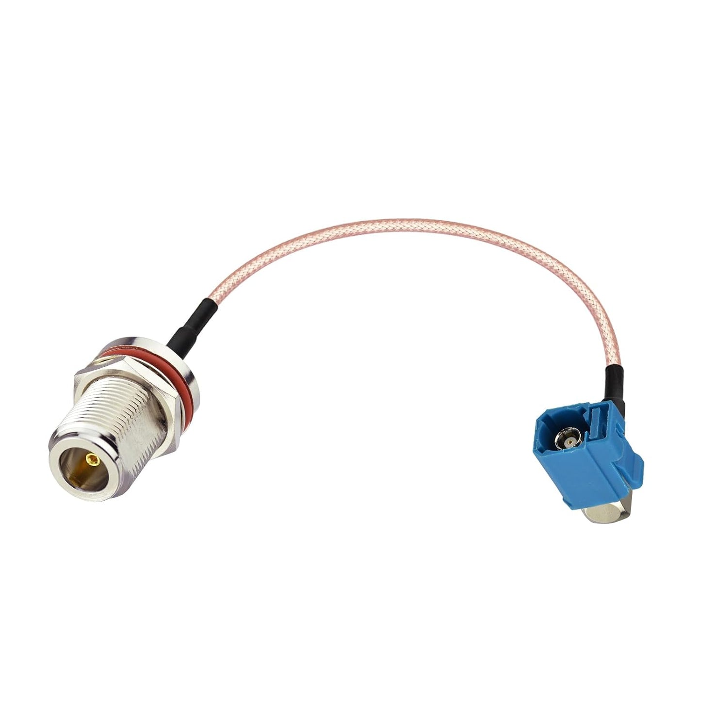 BINGFU 5.9inch RG316 4G Fakra Z Female Right Angle to N Bulkhead Jack Cable Adapter Converter Jumper Cord for Car