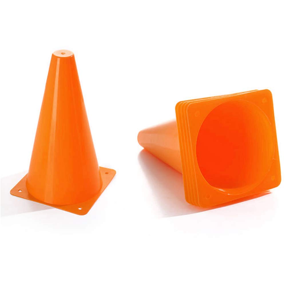 YOQXHY Soccer Cones (7 Inch 25 Pack), Agility Training Sports Cone Plastic with Carry Bag for Football Basketball Drills Field Markers, (Orange)