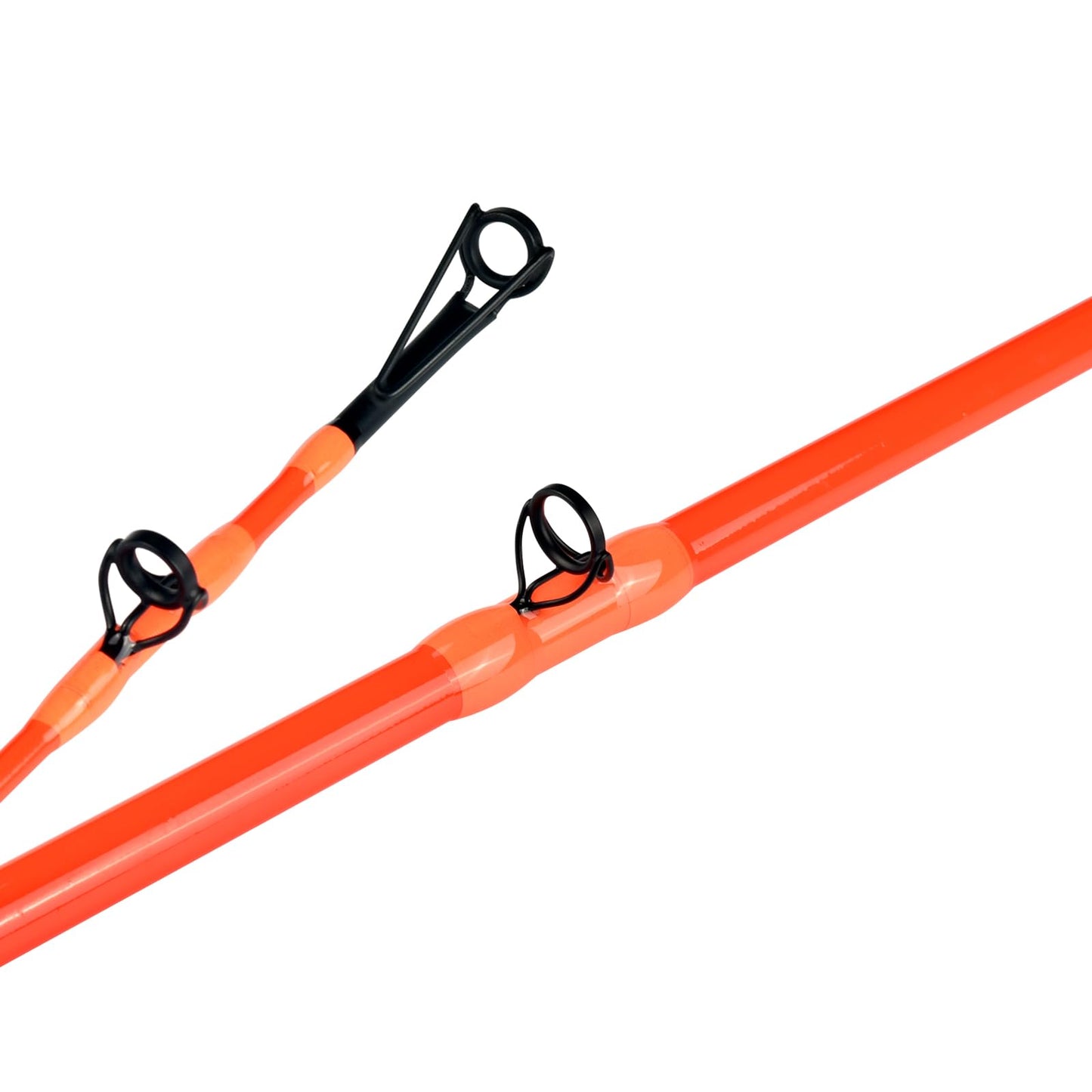 MASTER LOGIC 2-Pack Catfish Fishing Rods - 7ft Medium Heavy Casting Rods, Glow in Dark for Night Fishing, Durable 1-Piece Graphite Construction, Catfish Rod for Freshwater & Saltwater Orange