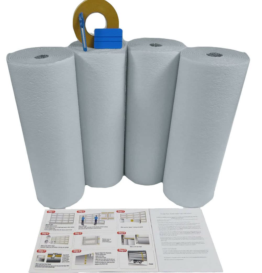 US ENERGY PRODUCTS NASATEK Reflective 1 Car White Foam Core Garage Door Insulation Kit 9x7 9x8 R8