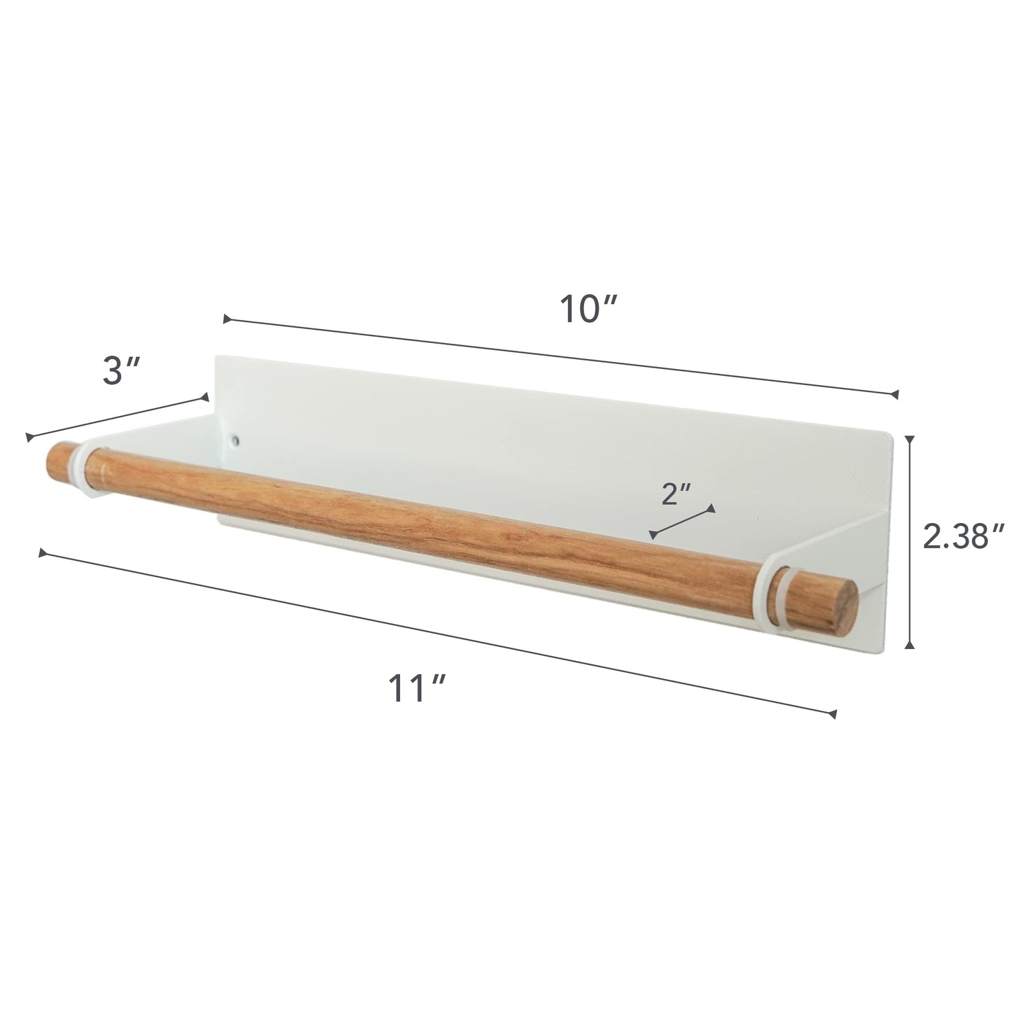 Yamazaki Home Tosca Magnetic Paper Towel Or Dish Towel Holder - Kitchen Storage - Dish Towel - Steel + Wood