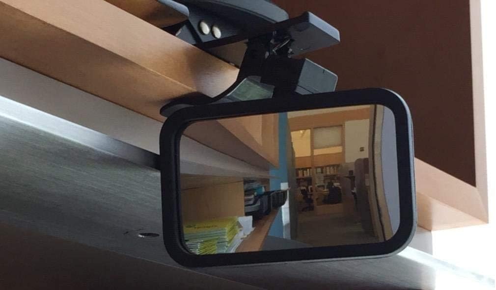 Modtek (1 pack) Clip-On Rear View Mirror for PC Monitors or Anywhere by