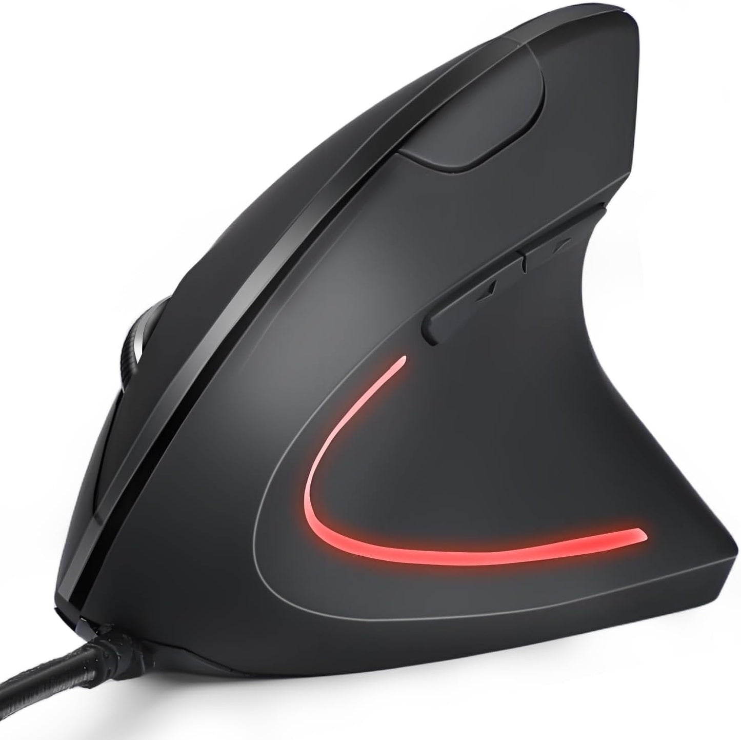 KUNSI 800/1200/1600 6 Wired Ergonomic Mouse, USB Wired Vertical Mouse with Adjustable DPI, Buttons Ergonomic Mouse