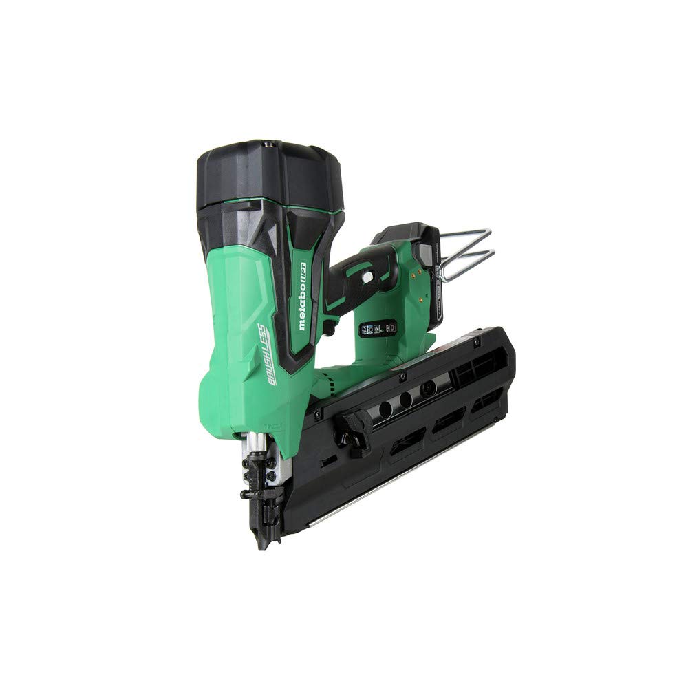 Metabo HPT Cordless Framing Nailer Kit, 18V, Brushless Motor, 2" Up To 3-1/2" Framing Nails, Compact 3.0 Ah Lithium Ion Battery, Lifetime Tool Warranty (NR1890DRS)