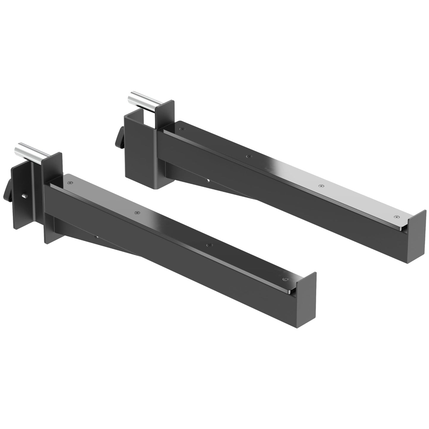 Synergee Safety Arms for 2x3 Power and Squat Racks, Fits Racks with 1" and 5/8" Holes. Rack-Mounted Safety Arm Attachment for Spotting, Bench Press, and Squats.
