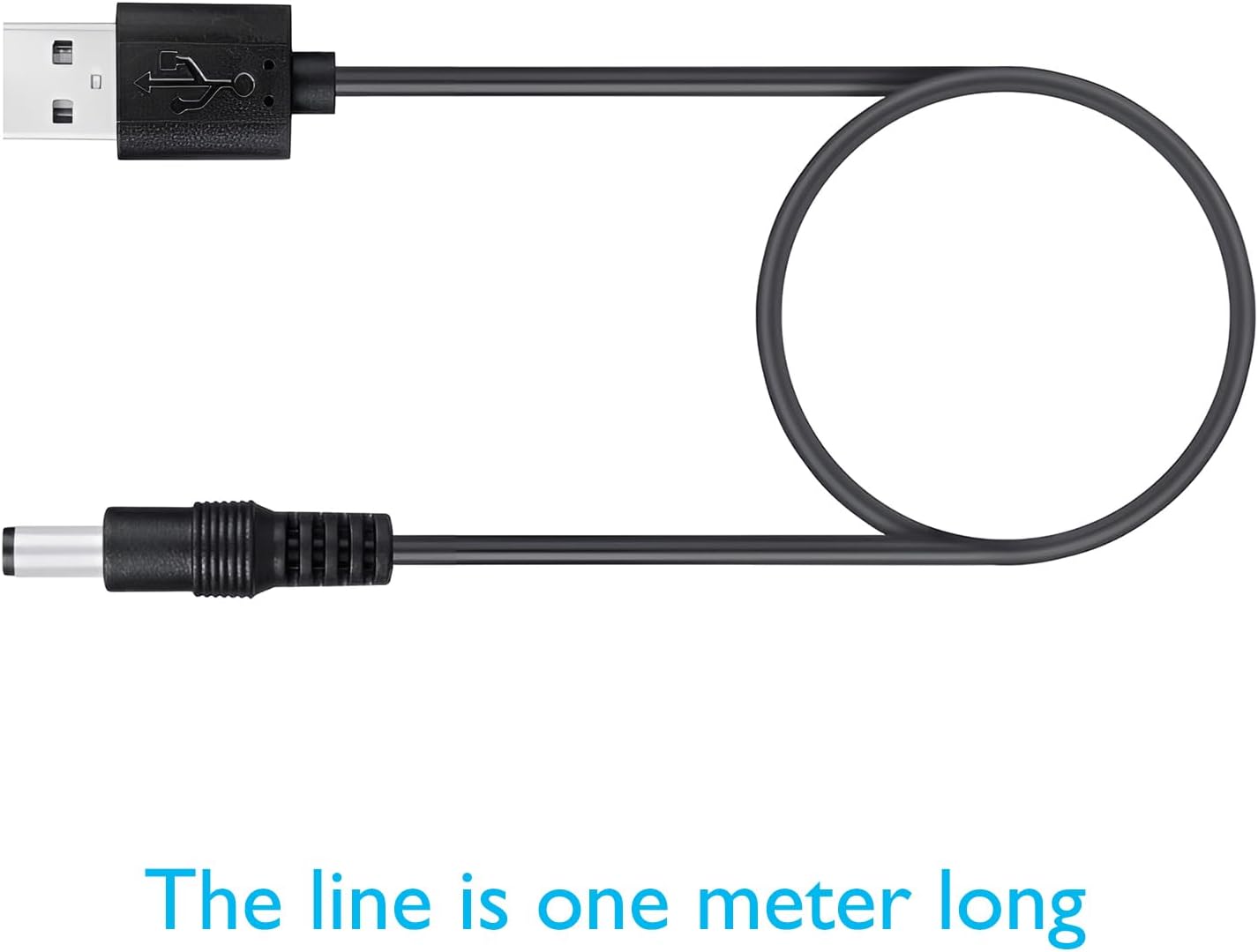 waremew 5V 5.5x2.1mm,with 10 2.5x0.7, 3.0x1.1, 3.5x1.35...) Universal Charger Power Cable, USB to DC Connectors