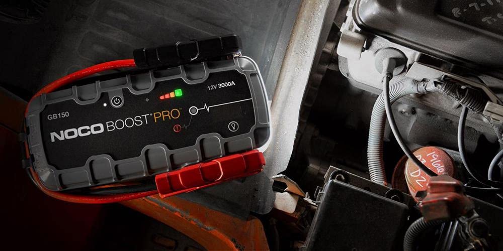 NOCO Boost GB150: 3000A UltraSafe Jump Starter – 12V Lithium Battery Booster Pack, Portable Jump Box, Power Bank & Jumper Cables - for 9.0L Gas and 7.0L Diesel Engines