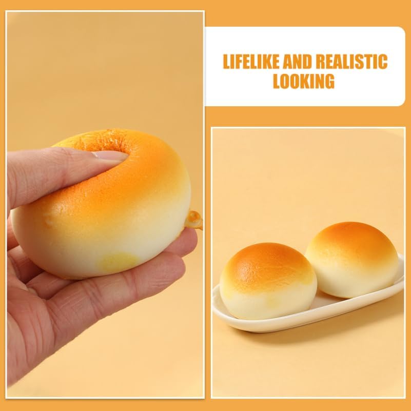 4pcs Toddmomy Faux Bread Model Realistic Artificial Bread Decoration for Photography Props Bakery Displays Home Decor