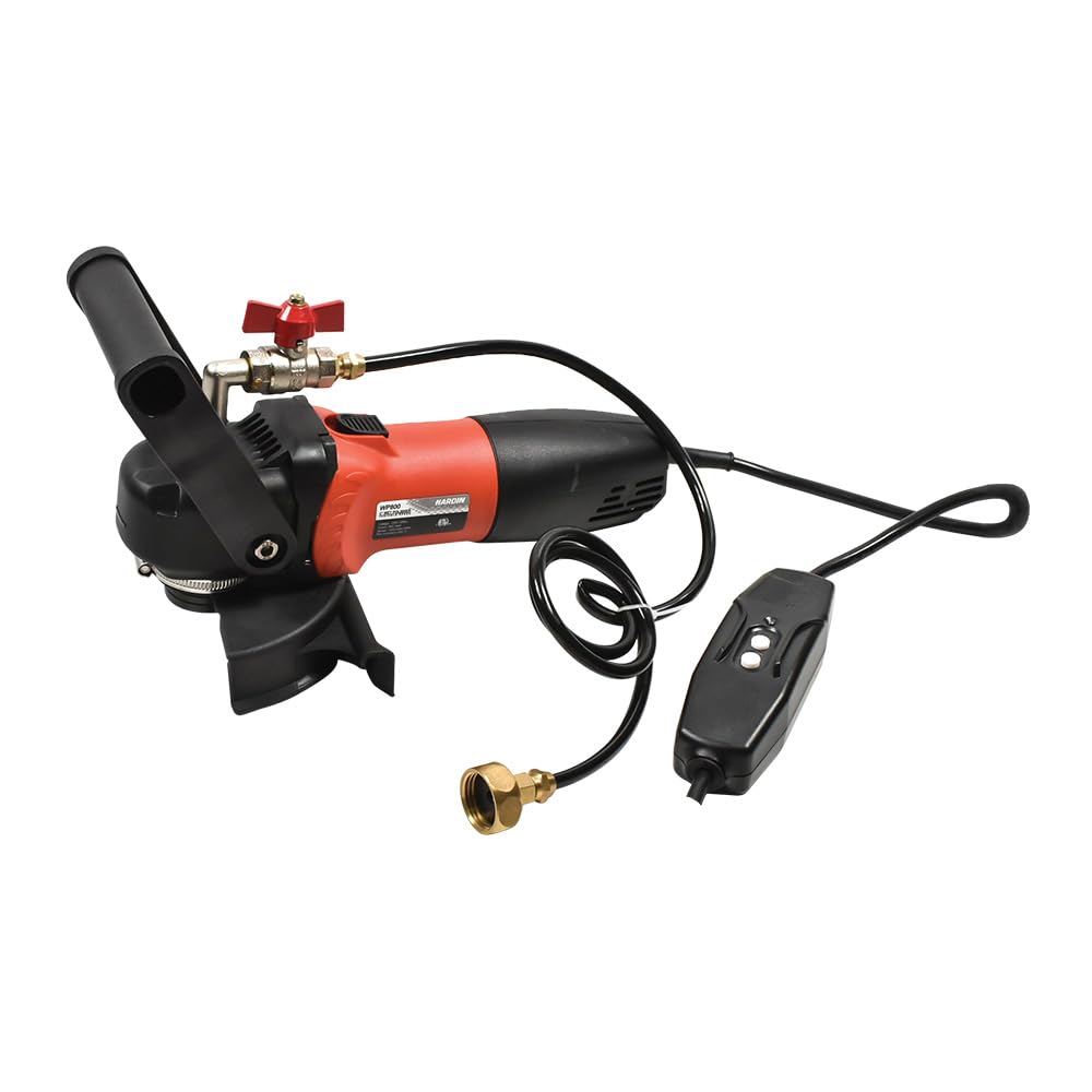 Hardin 4" & 5" Variable Speed Wet Polisher and Grinder – 800W 120V, 1000–4000 RPM, Water Feed System with Brass Valve, GFCI Cord for Granite, Marble, Stone, and Concrete Fabrication