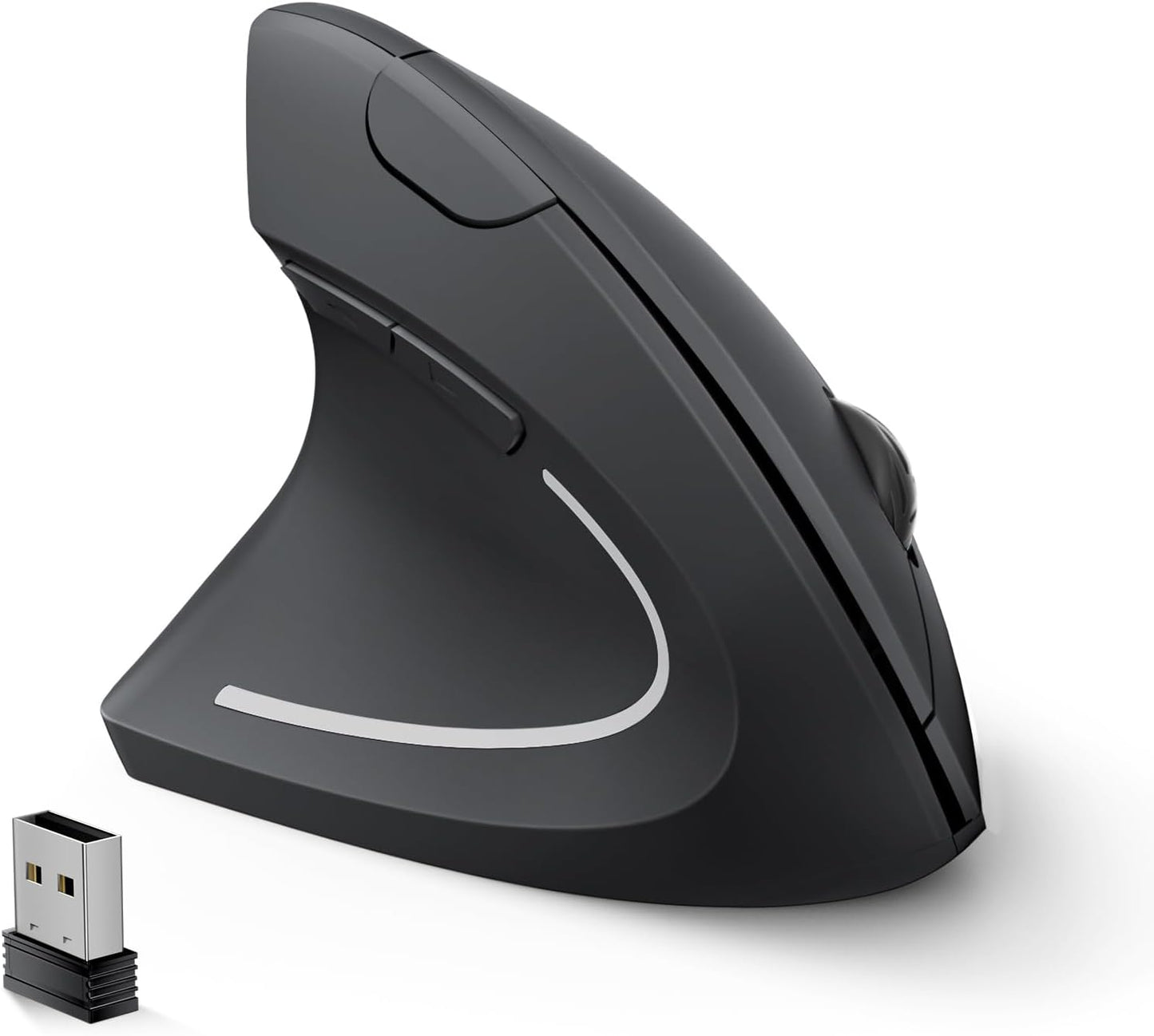 Lekvey 2.4G 3 6 Left Handed Ergonomic Mouse, Vertical Wireless Mouse for Left Hand, USB Carpal Tunnel Lefty Mouse