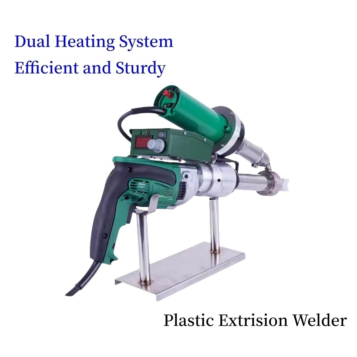 1600W Hand Extrusion Welder Gun Plastic Handheld Extruder Welding Gun Dual Heating System PP HDPE LDPE Pipe Welding Machine (110V Extruder)