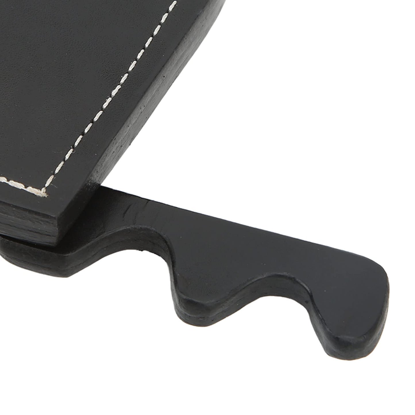 Diydeg Pool Stick Holder, Portable Collapsible Cue Rest Cue Stick Holder Holds 4 Cues Against Table, Saddle Leather Billiard Cue Rack Pool Cue Holder Claw for Pool Table, Bar and Chair