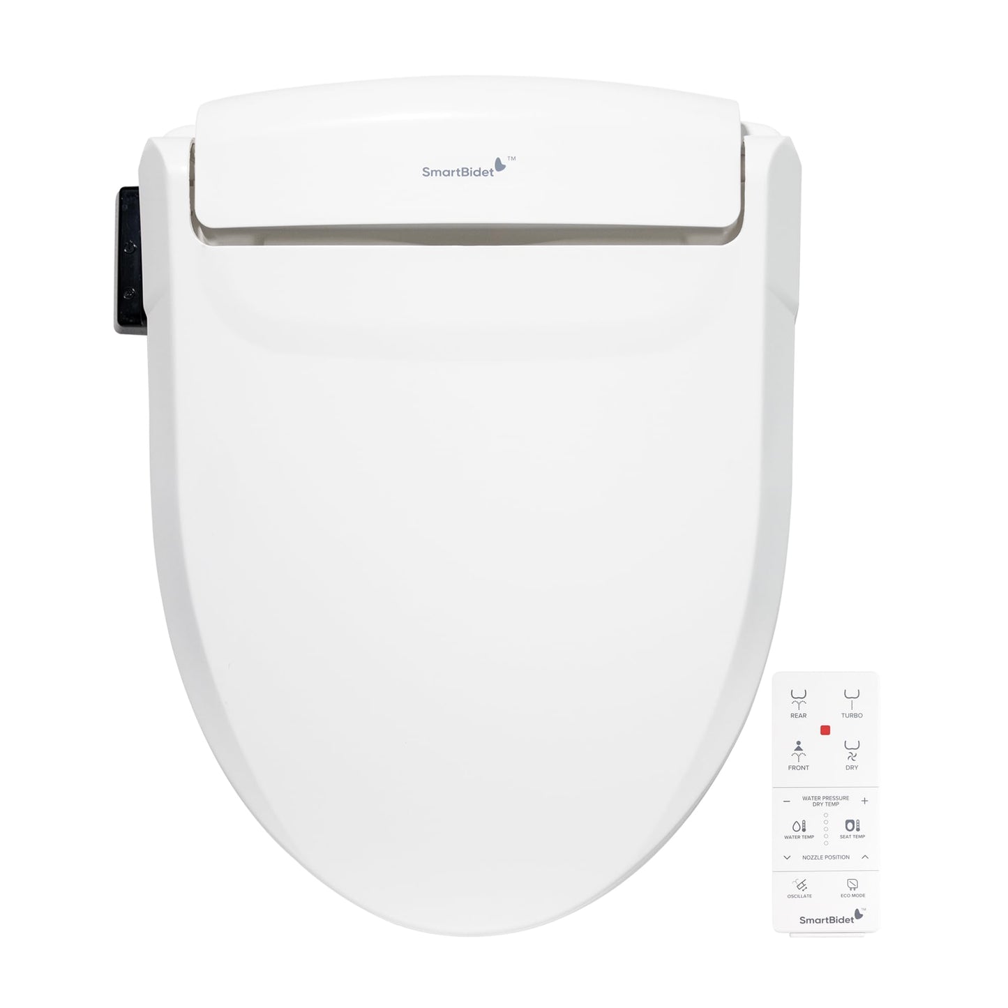 SmartBidet® SB-1000 Smart Bidet Electric Bidet Toilet Seat with Heated Seat, Warm Water, Air Dryer – Remote Control, Elongated
