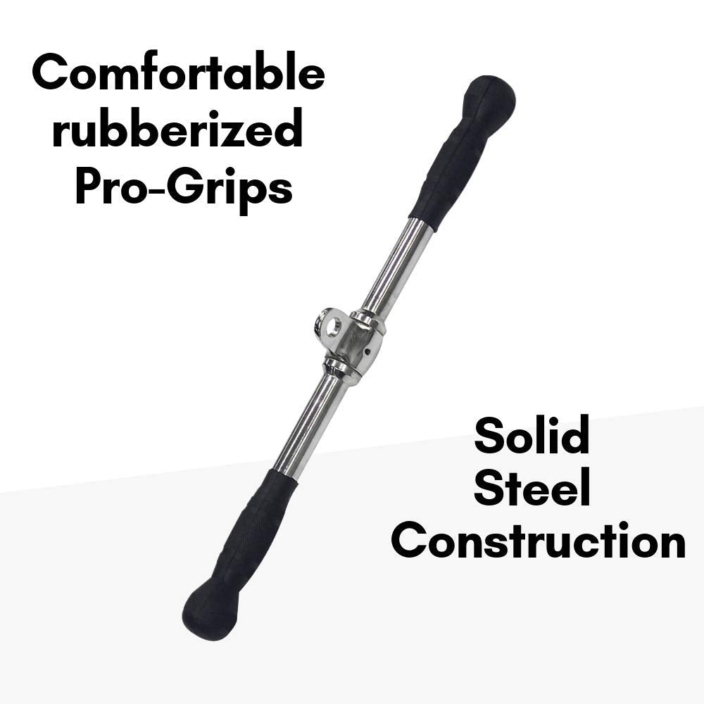 Body-Solid Tools MB022RG 21 in. Pro-Grip Revolving Straight Bar Attachment for Cable Machines