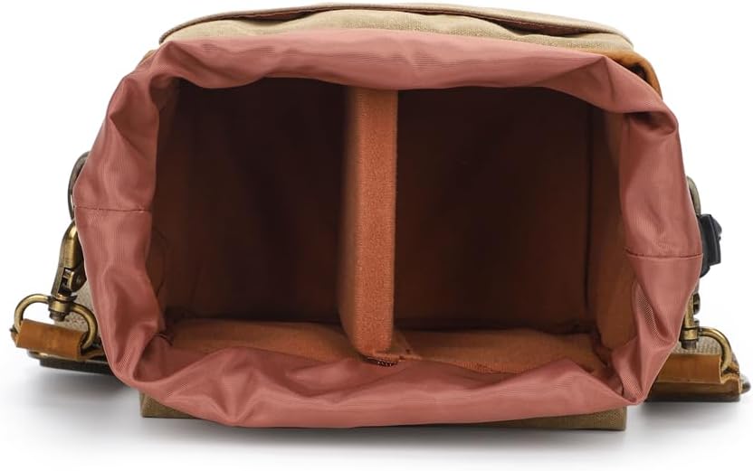 Vintage Canvas DSLR/SLR Camera Bag - Thick Protective Case for Camera and Lens - Water Resistant - Sling Shoulder Bag