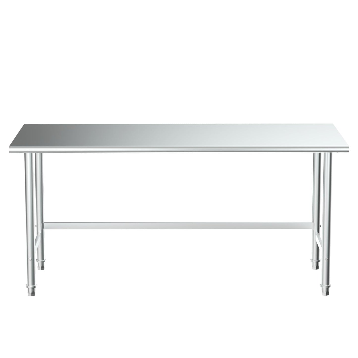 Treshin Stainless Steel Work Table Open Base 24" X 60", Commercial Heavy Duty Prep Table for Kitchen, Restaurant, Home, Hotel, Laundry