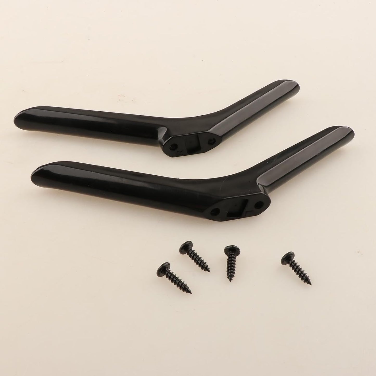 ZGUZMCMK 2 19cmx5cmx1.6cm Pieces Tabletop TV Stand Base Table Top TV Legs Simple Assembly
