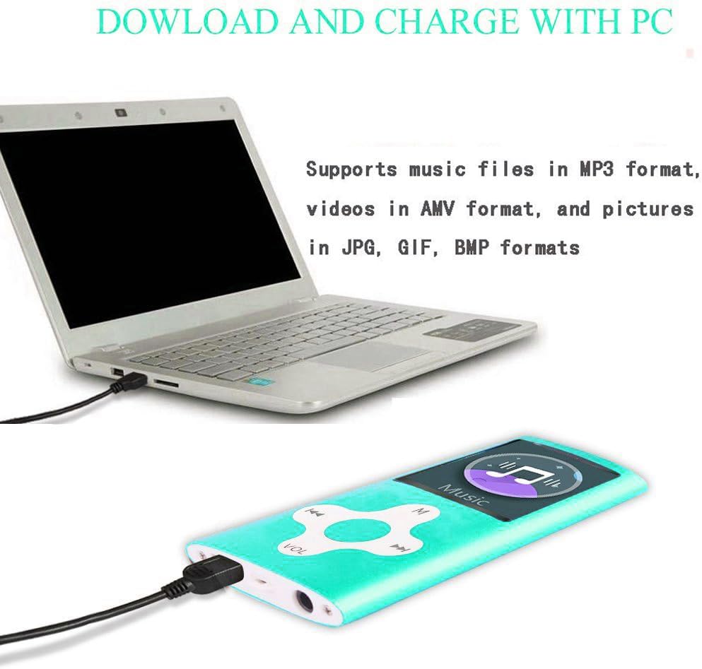 Xidehuy Mp3 16 Viewer/1.8 Player,Music Player with a GB Memory Card Portable Digital Music Player/Video/Voice Record/FM