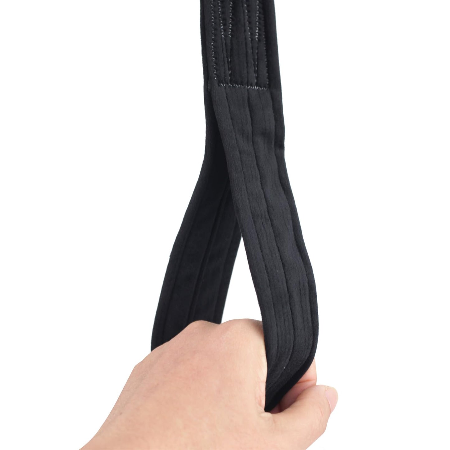 Aerial Straps Aerial Hoop Hand Lyra Hoop Hand Loop for Aerial Cube Pole Circus Acrobatics Dance Strength Training (Black)