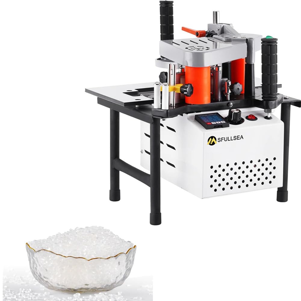 MSFULLSEA Edge Bander Banding Machine + 11Lb Hot Melt Glue Invisible Adhesion