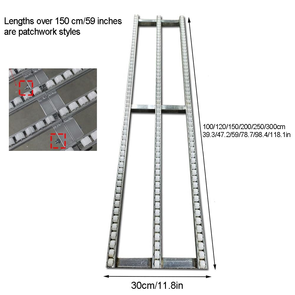 Light-Duty Roller Conveyor Slides, 11.8x47.2in ABS Plastic Unloading Pulley for Factories & Warehouses, Collapsible Design for Easy Transport and Setup