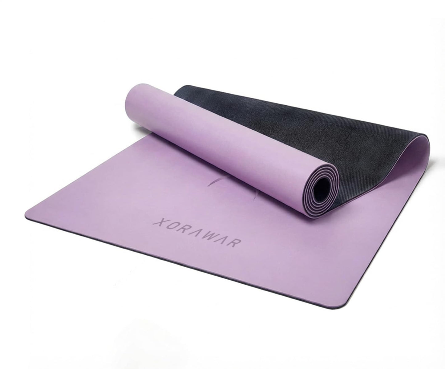 XORAWAR PU Rubber Premium Yoga Mat Purple with Bag | Extra Thick Yoga Mat Thick | Pilates Mat | Gym Mats for Home Gym Floor Mat | Home Exercise Mats for Home Workout Accessories | Grounding Wel Workout Mats for Home Gym | Yoga Matt | Stretching Mat (Purpl
