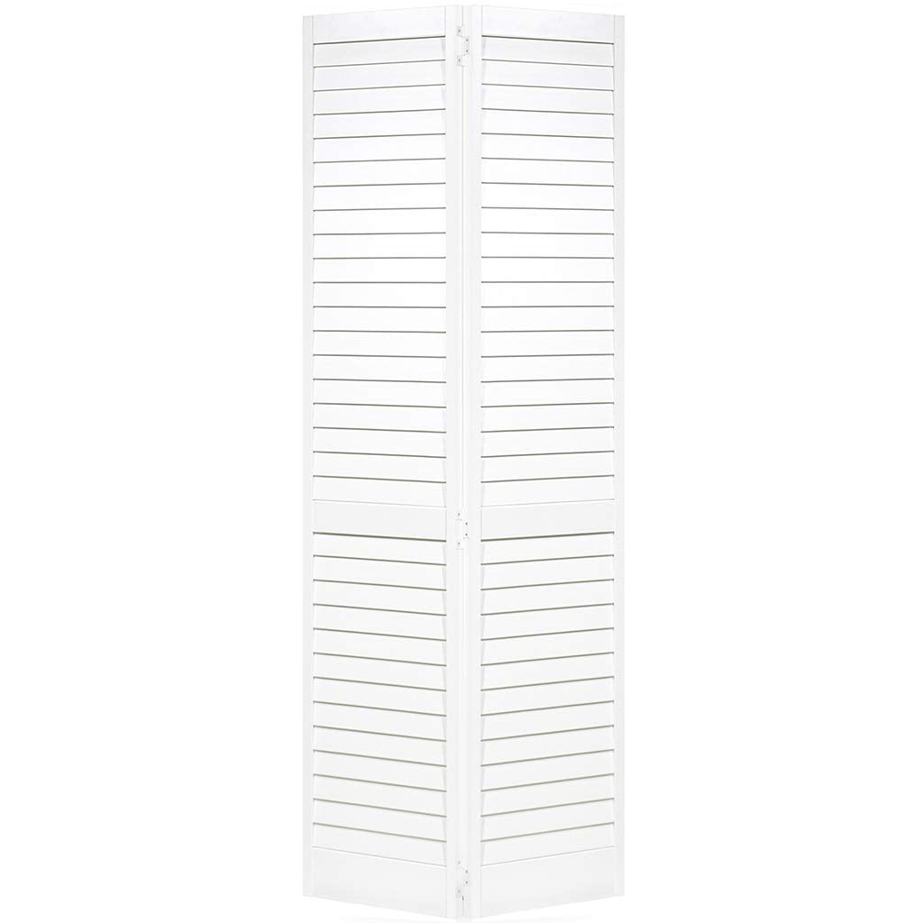 Kimberly Bay Closet Door, Bi-fold, Louver Louver Plantation Primed White (28X80)