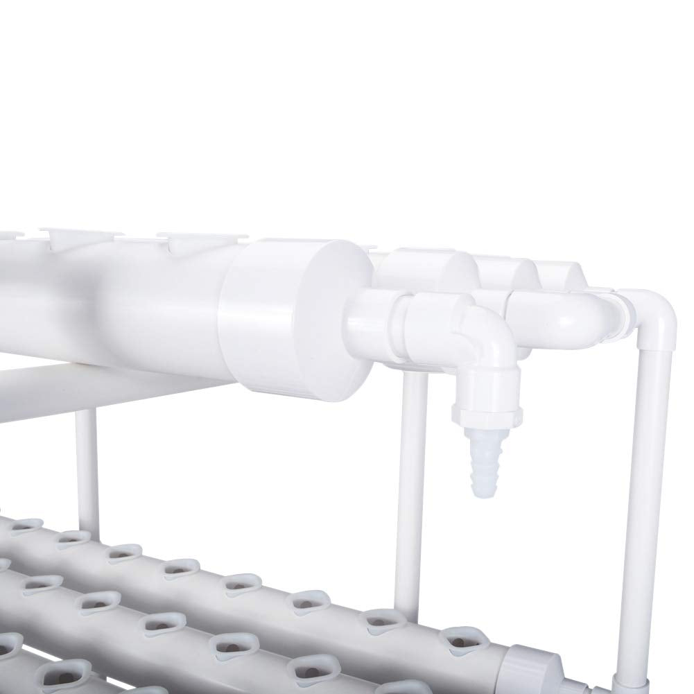 LAPOND Hydroponics Growing System Kit,108 Plant Sites 3 Layers Food-Grade PVC-U Pipes Hydroponic Grow Kit Gardening System with Water Pump, Timer,Net Pots and Sponge for Vegetables,Fruits,Herb
