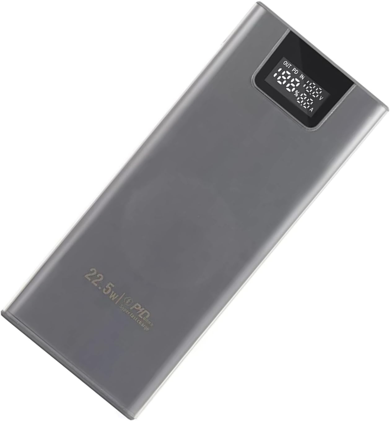 MOUDOAUER 8X 18650 Charging Bank Solder Free Kit, Plastic Power Bank Box DIY Charging Case Power Display Free Welding