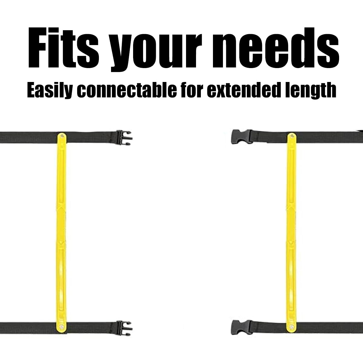 Tangle-Free Agility Ladder Speed Training Equipment - 2lbs Heavy Duty Design with 12 Fixed Rungs - 18ft Connectable Quick Setup Footwork Drill Gear for Soccer, Football, Boxing (Storage Bag Included)