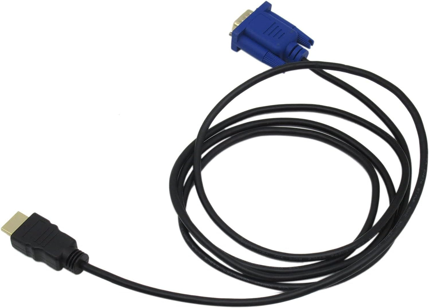 BLUE ELF 6ft/1.8m 1080P HDMI to VGA Adapter Cable Gold-Plated HDMI Male to VGA Male Active Video Converter Cord