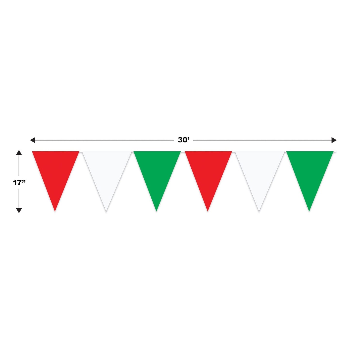 Outdoor Pennant Banner, 17 by 30-Feet (Pack of 4)